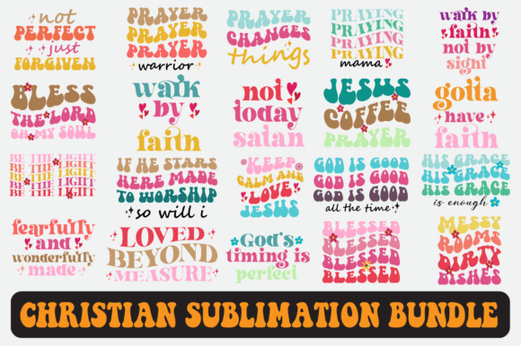 Christian SVG Sublimation Design Bundle: Graphics for Faith-Based Crafts
