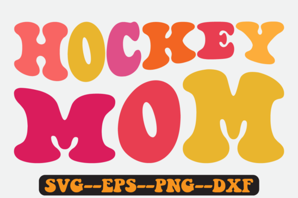 Hockey Mom Groovy Retro SVG Design: Graphics for Crafts & Local Branding