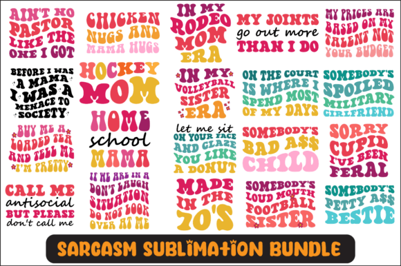 Sarcasm SVG Sublimation Design Bundle for Crafts & Graphics