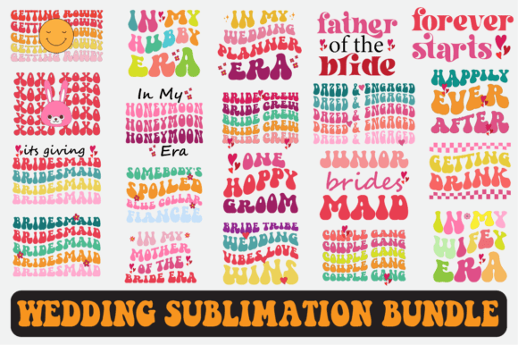 Wedding SVG Sublimation Design Bundle: Graphics for Crafts-Driven Brands